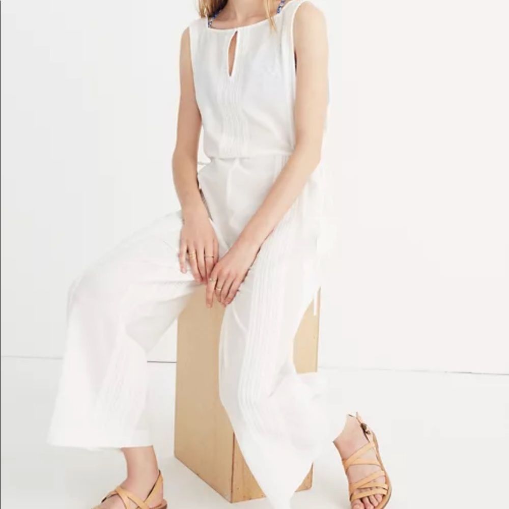 MADEWELL Esperanza Cover Up Jumpsuit Wide Leg One Piece Semi Sheer Size S